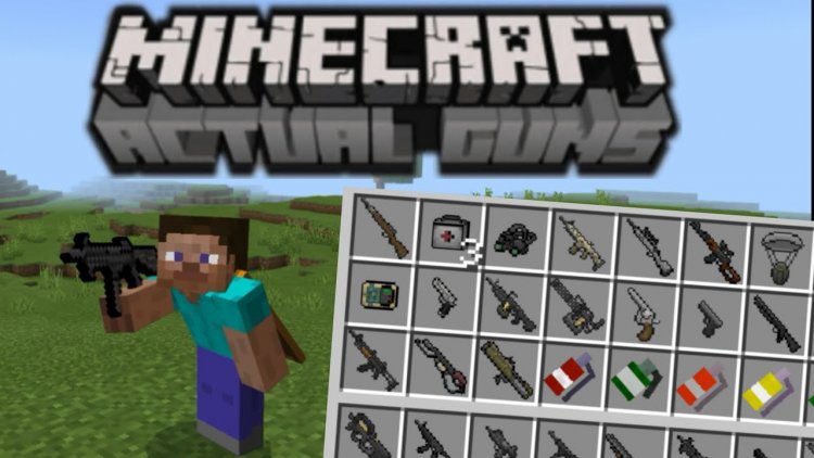 5 Gun Mods Addons for Minecraft Bedrock Edition