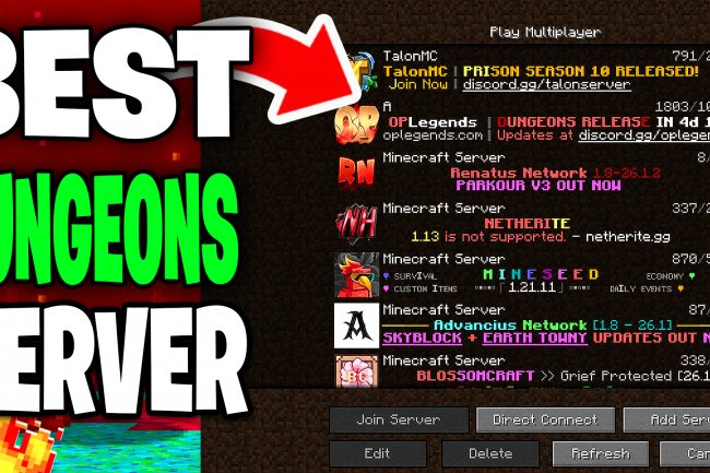 Best Minecraft Dungeons Servers 2026 Guide - Top OP Dungeon Servers, Custom Loot, Boss Fights and Multiplayer Raids Ranked