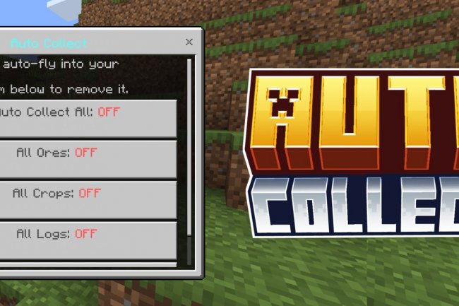 Auto Collect Addon for Minecraft Bedrock - Auto Harvest Items