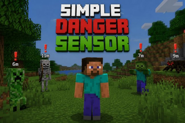 Simple Danger Sensor: Best MCPE Addon for Survival Safety