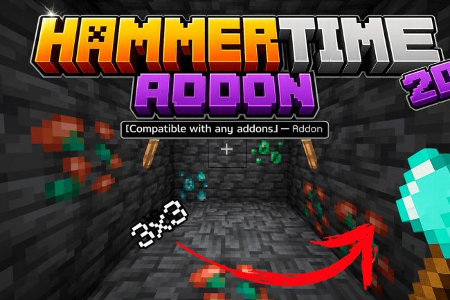 Hammer Time 2D: Best MCPE Addon for Area Mining Tools
