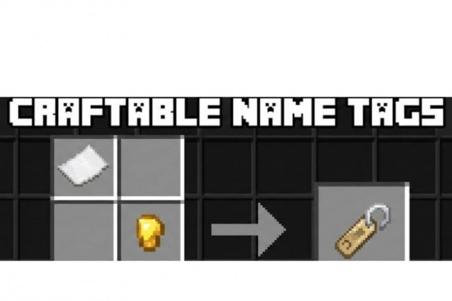 Craftable Name Tag Addon for MCPE - Best Minecraft Addons 2026