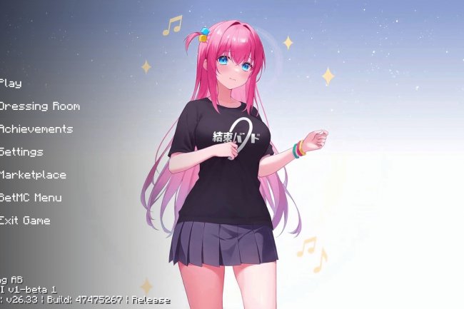 Anime Girl UI Texture Pack for Minecraft Bedrock