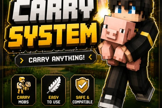 CS-Carry System: Best MCPE Addon for Moving Mobs & Players