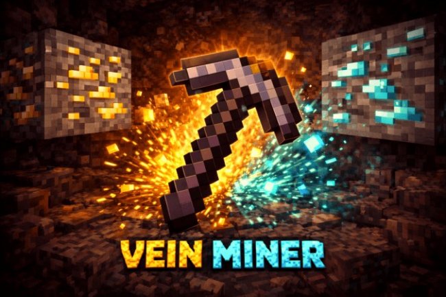 Shadow Vein Miner: Best Minecraft Addon for Instant Ore Mining
