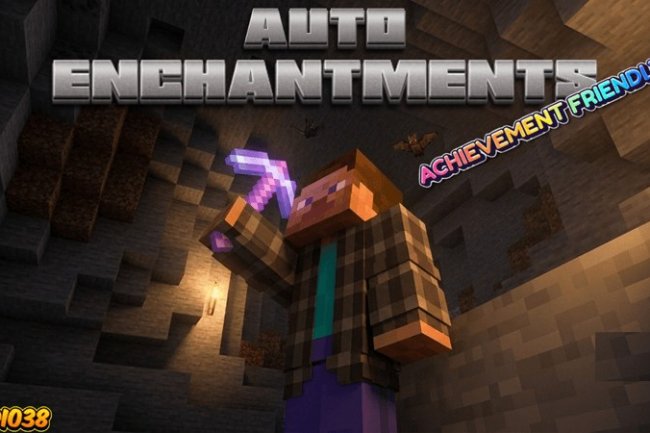 Auto Enchantments 38: Best MCPE Addon for Random Tool Enchants