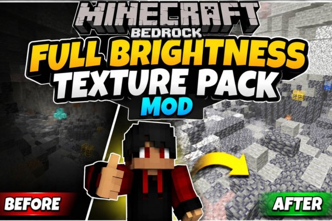 Full Brightness Texture Pack for Minecraft Bedrock
