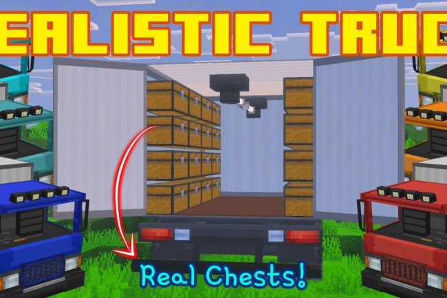 Best MCPE Addons 2026: Truck with Functional Storage