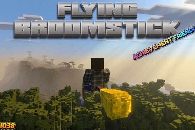Flying Broomstick Mod for Minecraft Bedrock 2026