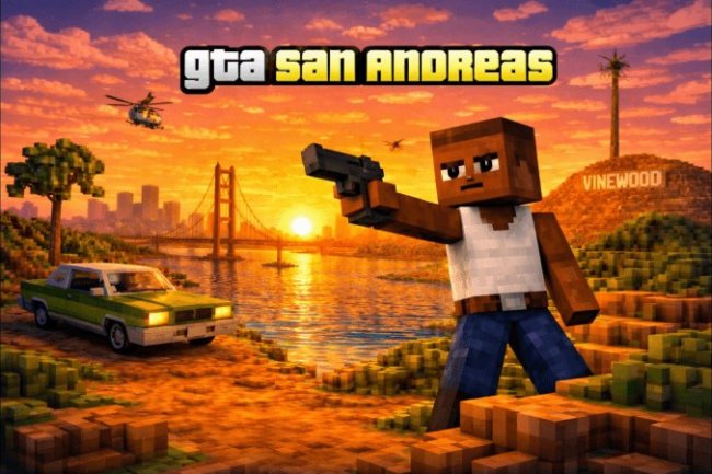 GTA San Craft: Best MCPE Addon Brings San Andreas to Minecraft