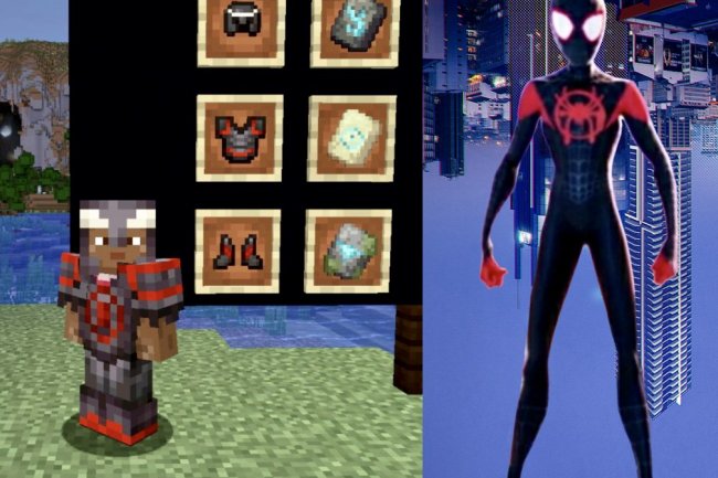 Miles Morales Animated Menu Texture Pack for Minecraft Bedrock