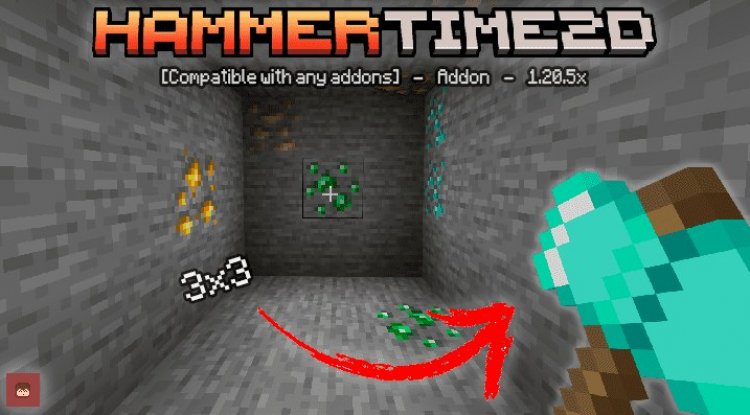 Hammer Time 2D: Best MCPE Addon for Area Mining Tools