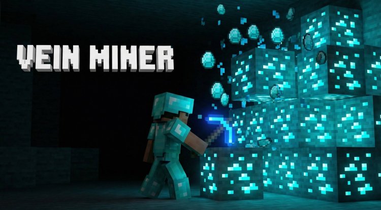 Vein Miner Minecraft Addon: Mine Ore Faster