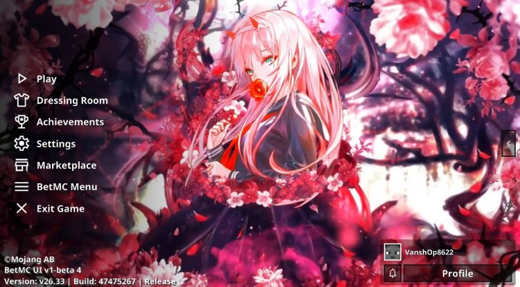 Zero Two UI Anime Girl Pack: Transform Your MCPE Interface