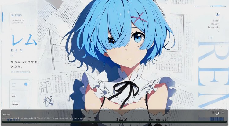 Rem UI Re:Zero Anime Girl Texture Pack for Bedrock