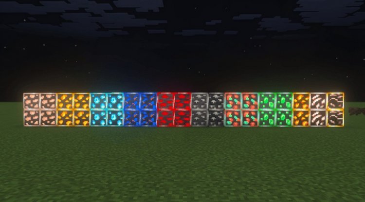 Better Glowing Ores Texture Pack for Minecraft Bedrock