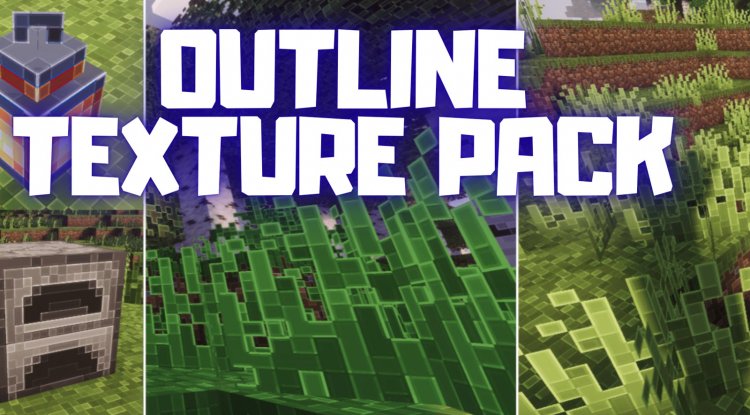 White 3D Outline Texture Pack for Minecraft Bedrock