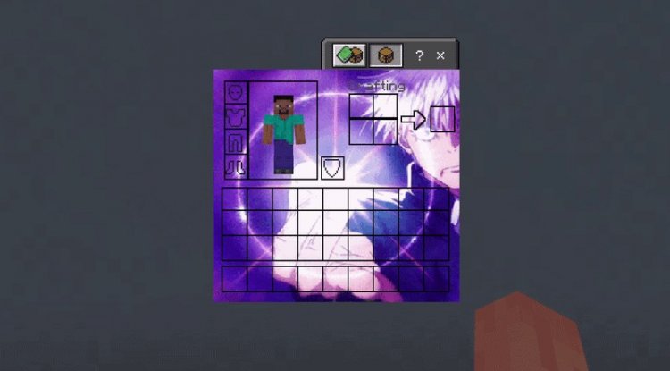Gojo Purple Edition 2 UI Inventory Texture Pack for MCPE