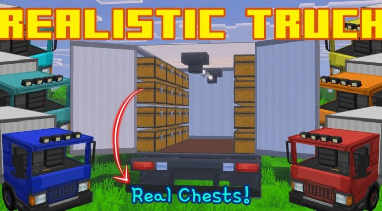 Best MCPE Addons 2026: Truck with Functional Storage