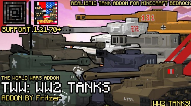 MonsterTankWW2 Addon: Best MCPE Tank Mod 2026
