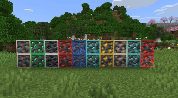 Radiant Glowing Ores Texture Pack | Minecraft Bedrock