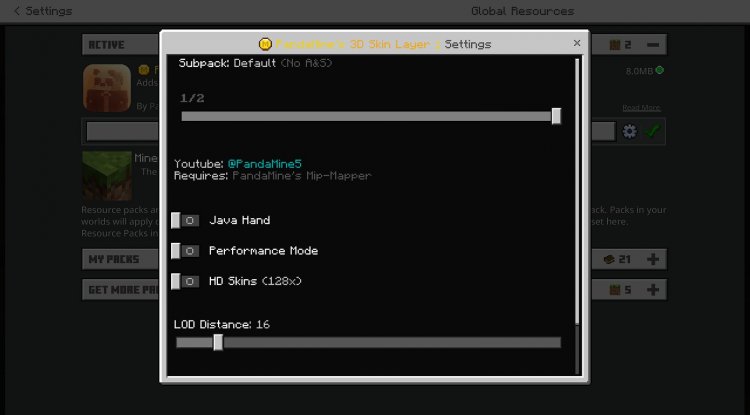 PandaMine's 3D Skin Layer Texture Pack Review & Setup Guide