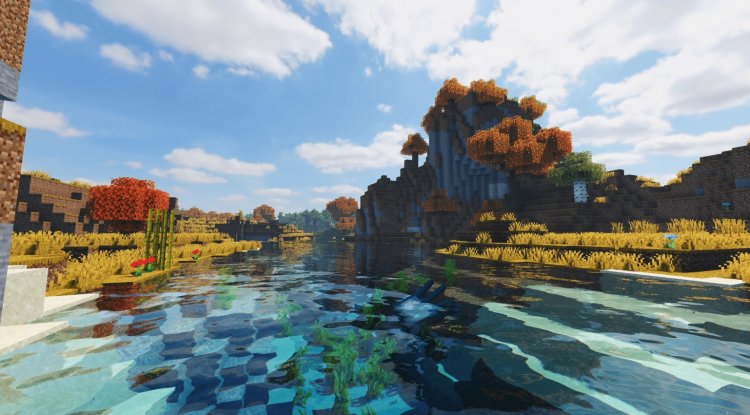 Best Shaders for Minecraft PE: Animated Menu Crystal Lake