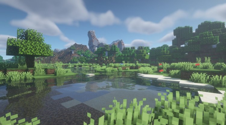 Best Shaders for Minecraft PE: Animated Menu Crystal Lake