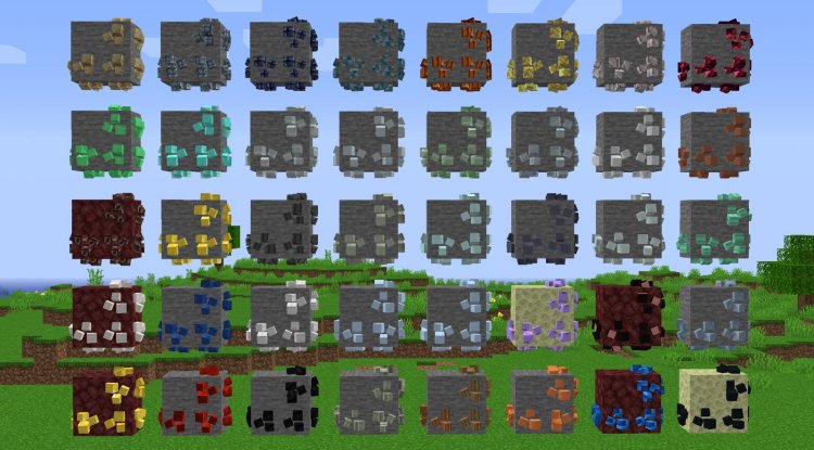 3D Ores Minecraft: Better Ore Models for Bedrock