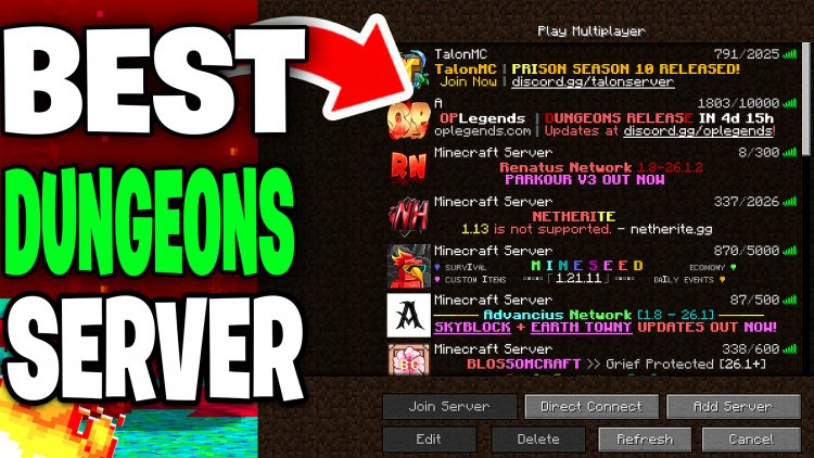 Best Minecraft Dungeons Servers 2026 Guide - Top OP Dungeon Servers, Custom Loot, Boss Fights and Multiplayer Raids Ranked