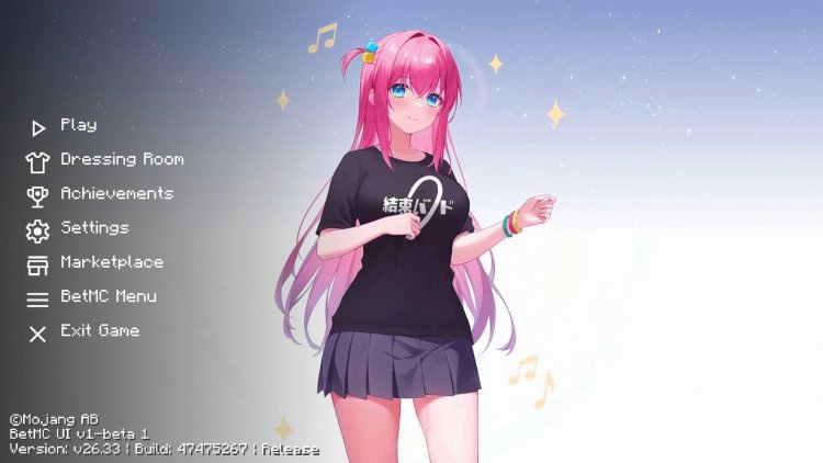 Anime Girl UI Texture Pack for Minecraft Bedrock