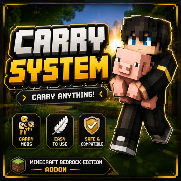 CS-Carry System: Best MCPE Addon for Moving Mobs & Players
