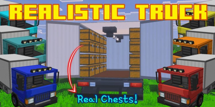 Best MCPE Addons 2026: Truck with Functional Storage