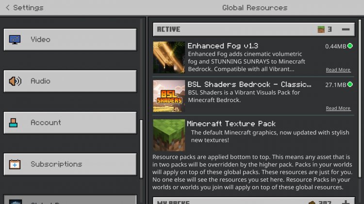 Enhanced Fog Texture Pack for Minecraft Bedrock 1.21
