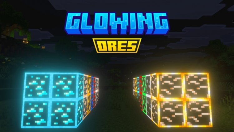 Radiant Glowing Ores Texture Pack | Minecraft Bedrock